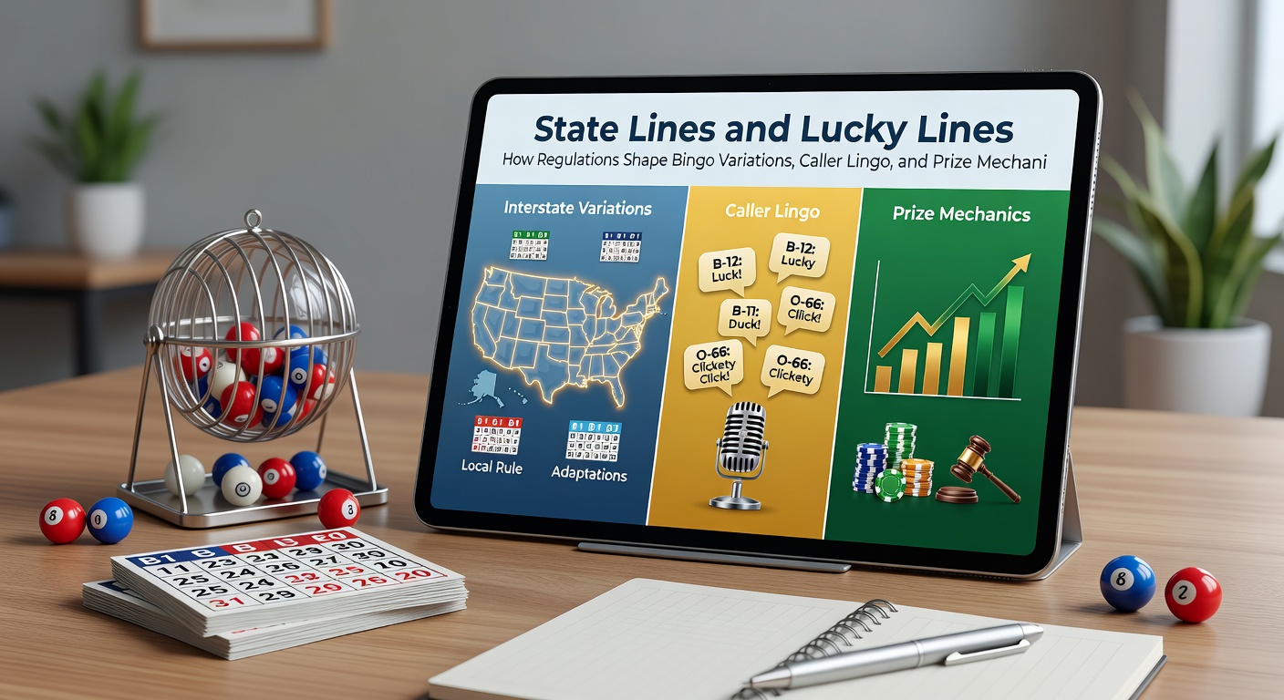 Comparison of bingo prize boards and payout charts from regulated venues in neighboring states