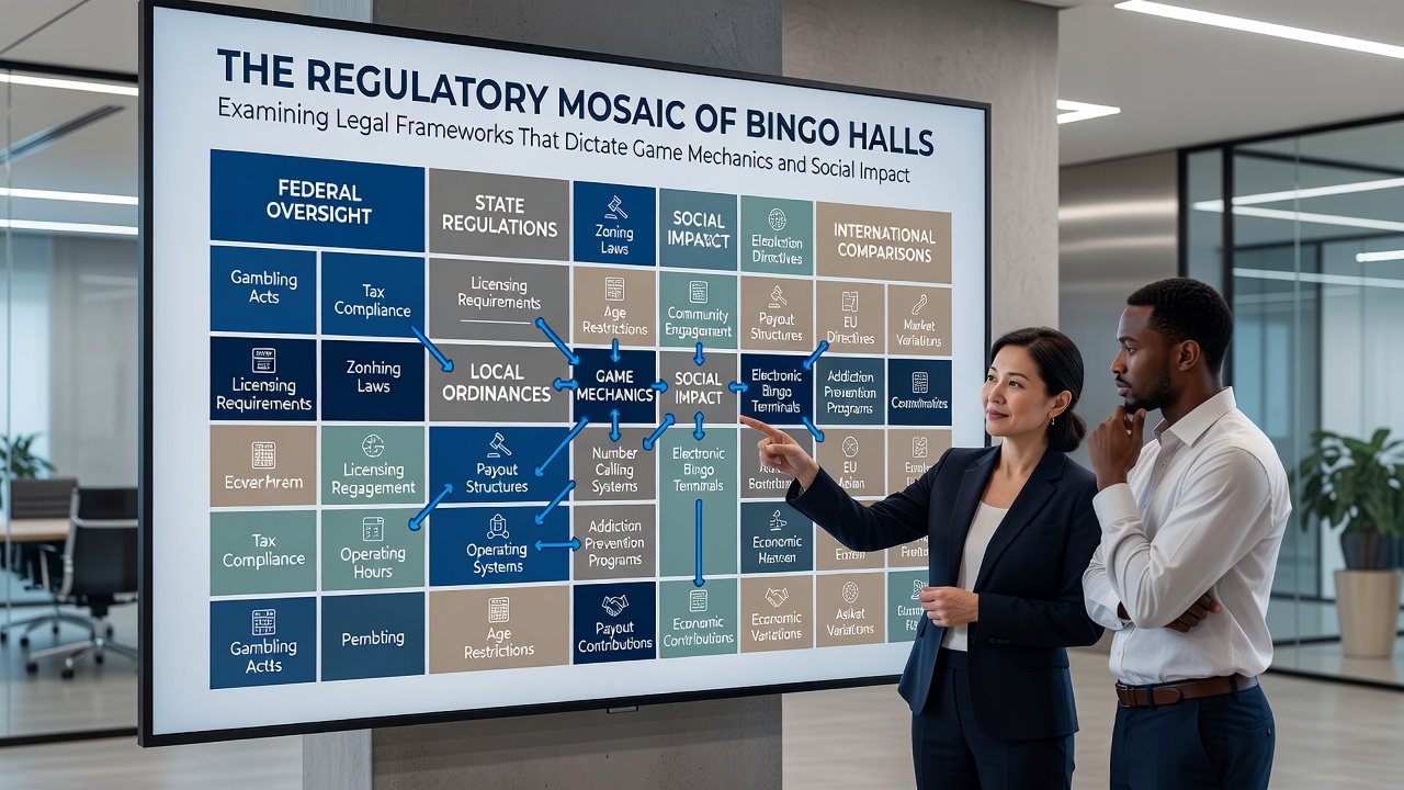 Regulatory compliance documentation and equipment inspection in a bingo hall setting